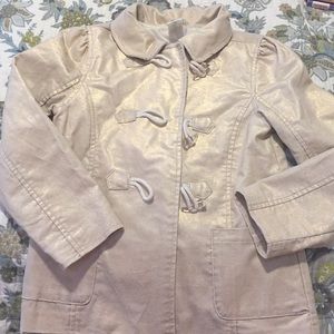 Girls champagne coat NWOT